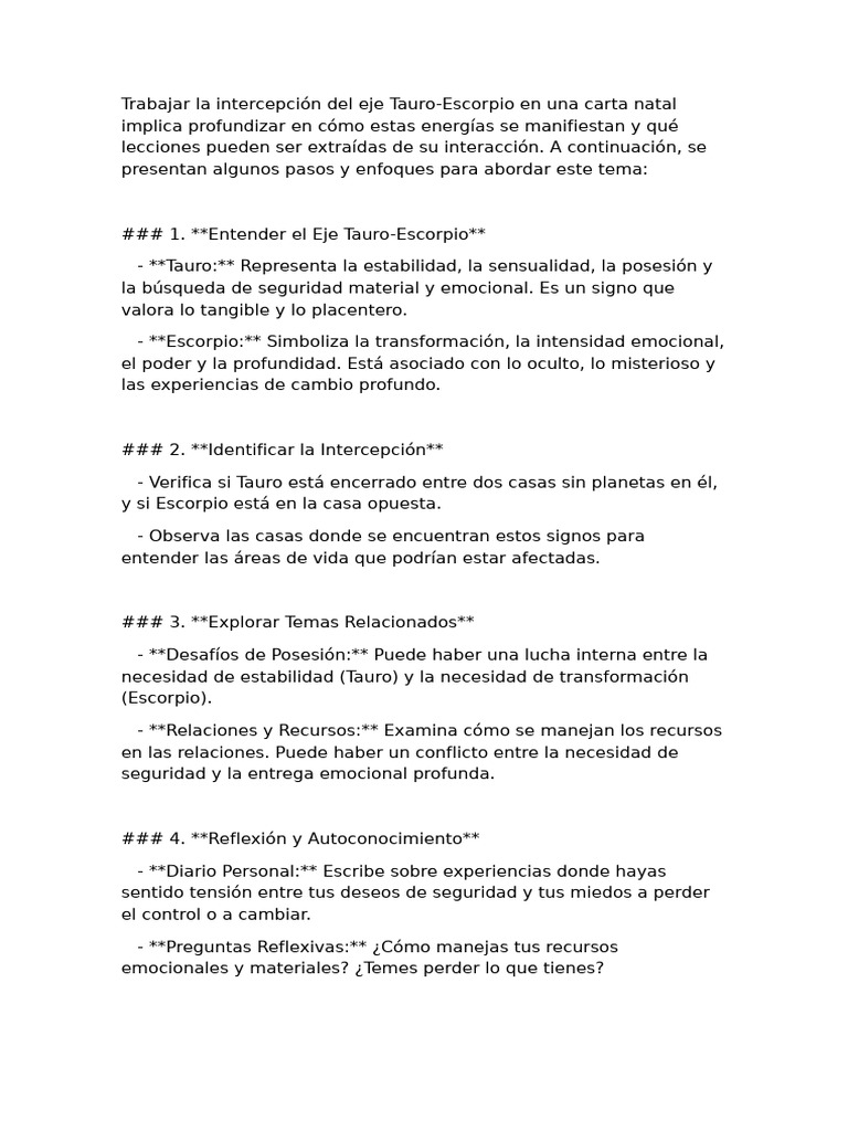 Trabajar La Intercepción Del Eje Tauro | PDF