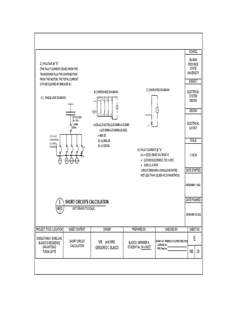 19B Short Circuit Calculation..Blasco-Layout1 | PDF
