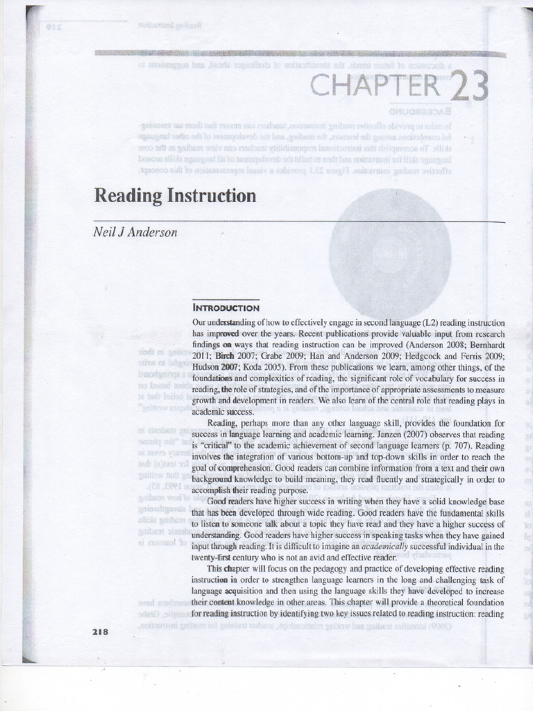 Chapter - 23 - Reading Instruction | PDF