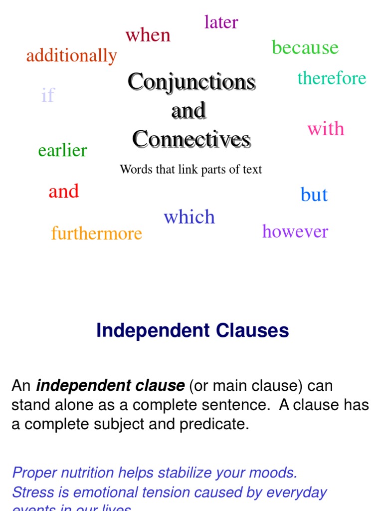 Understanding Conjunctions and Clauses | PDF