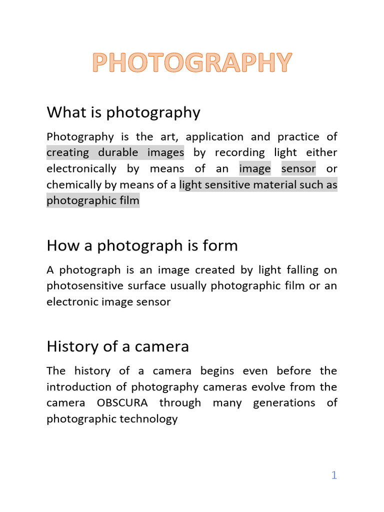 Photography | PDF
