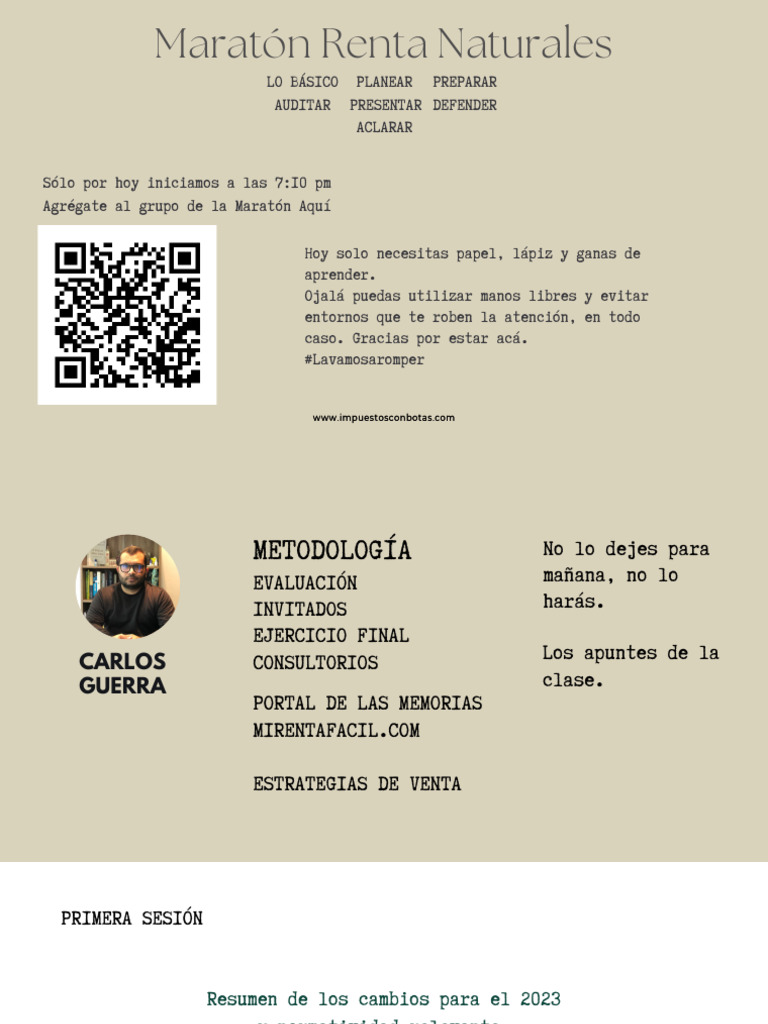 Maratón Renta 2023: Guía Completa | PDF | Impuestos | Impuesto sobre la ...