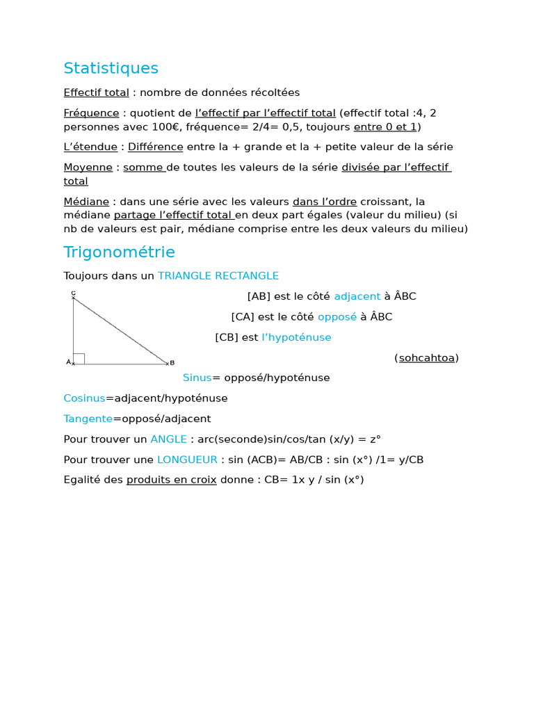 Maths 3ème | PDF