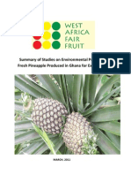 C Footprint of Pineapple Production and Transport WAFF