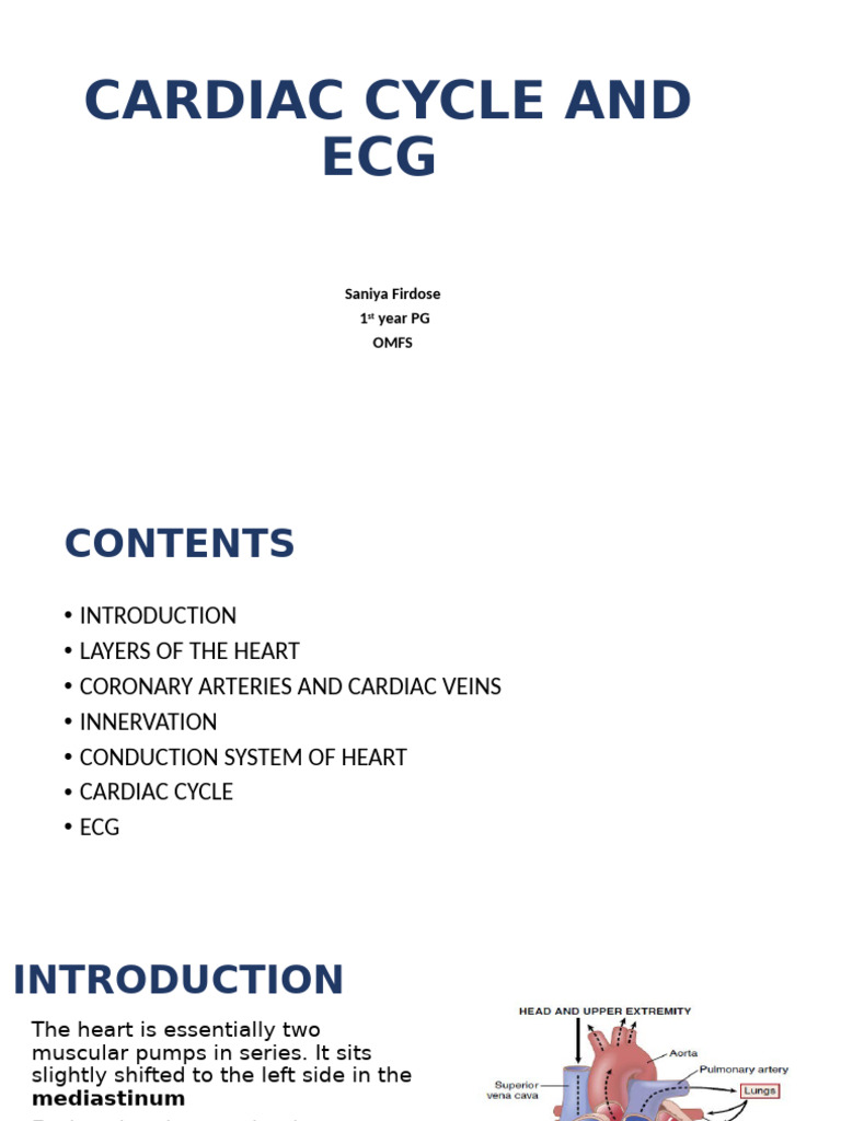 Final CARDIAC CYCLE AND ECG | PDF