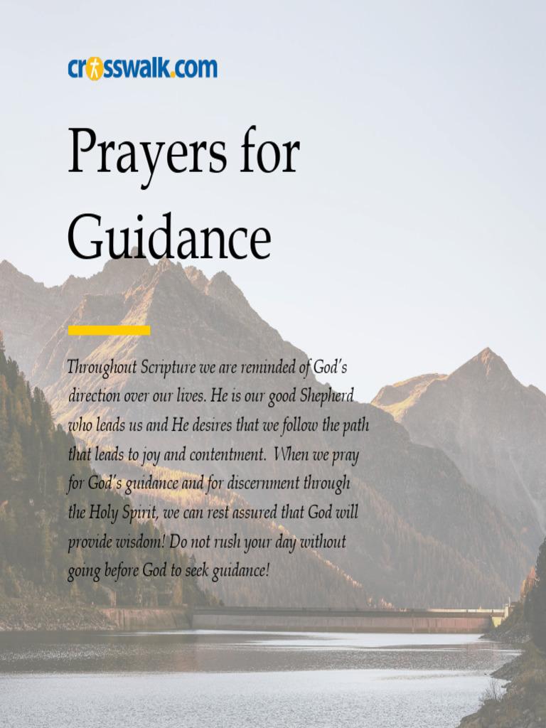 Prayers for Divine Guidance and Wisdom | PDF | Prayer | God The Father