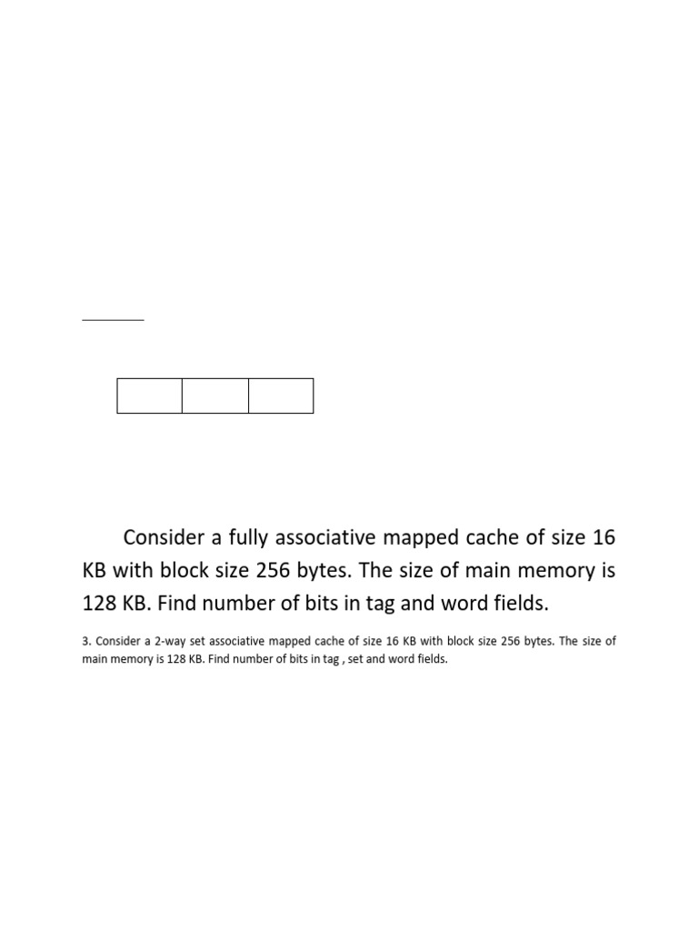 Cache memory problems pdf