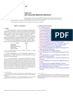 Precast Reinforced Concrete Manhole Sections: Standard Specification For