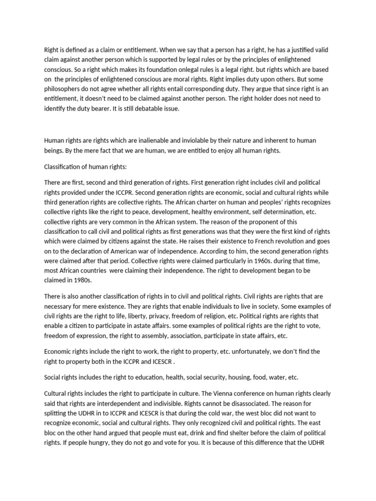 Right | PDF | Human Rights | Social Science