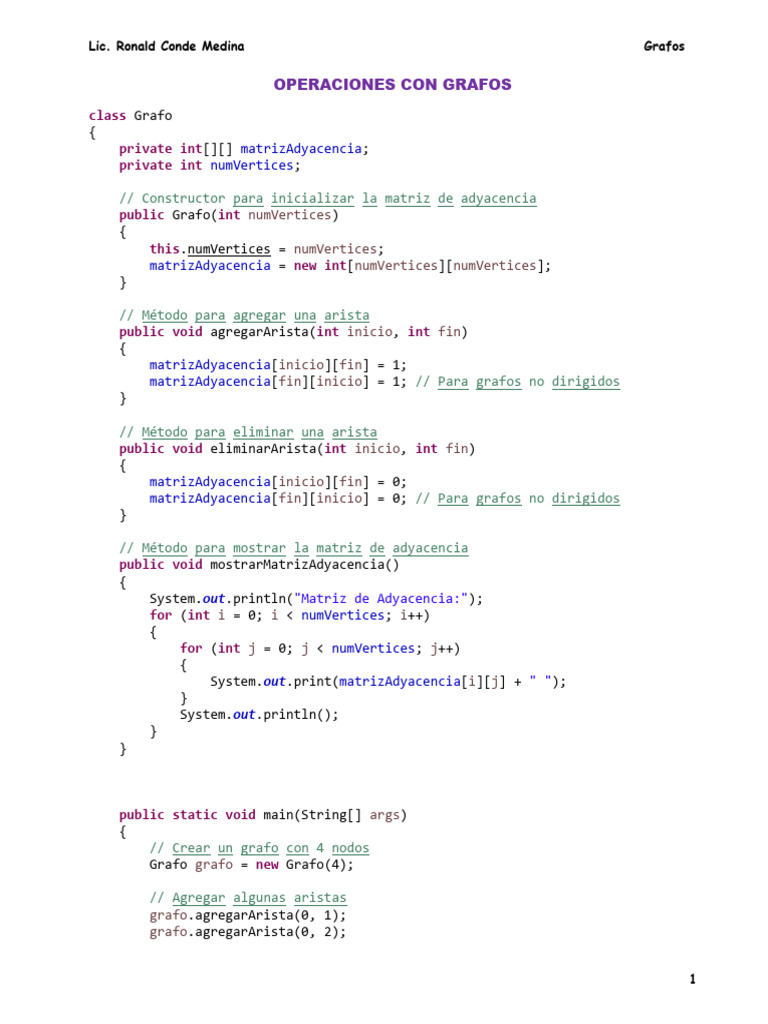 Operaciones Con Grafos | PDF