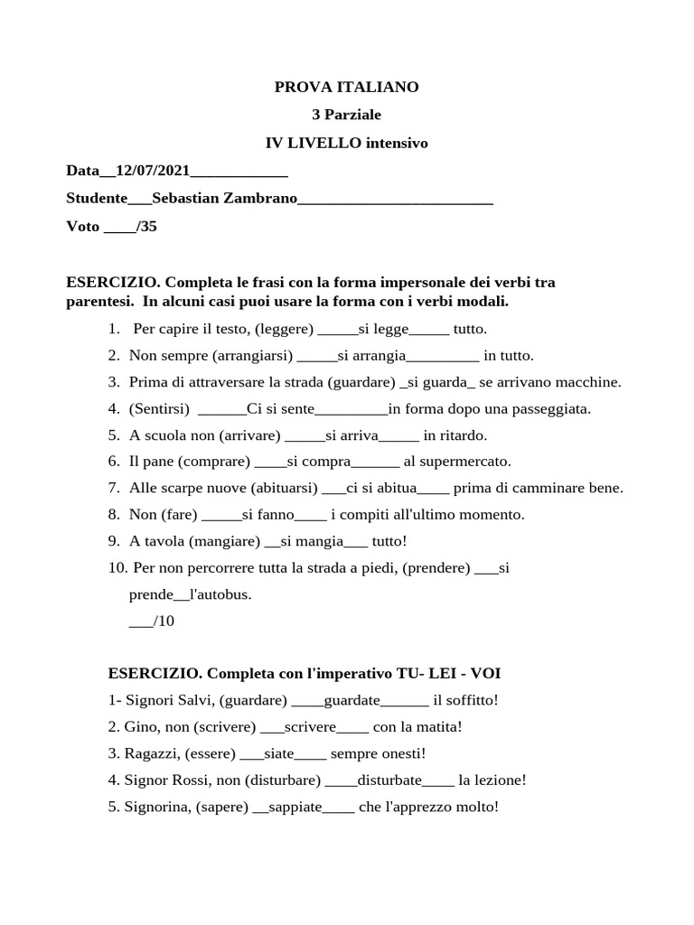 Prova 3 Parziale 4.. | PDF