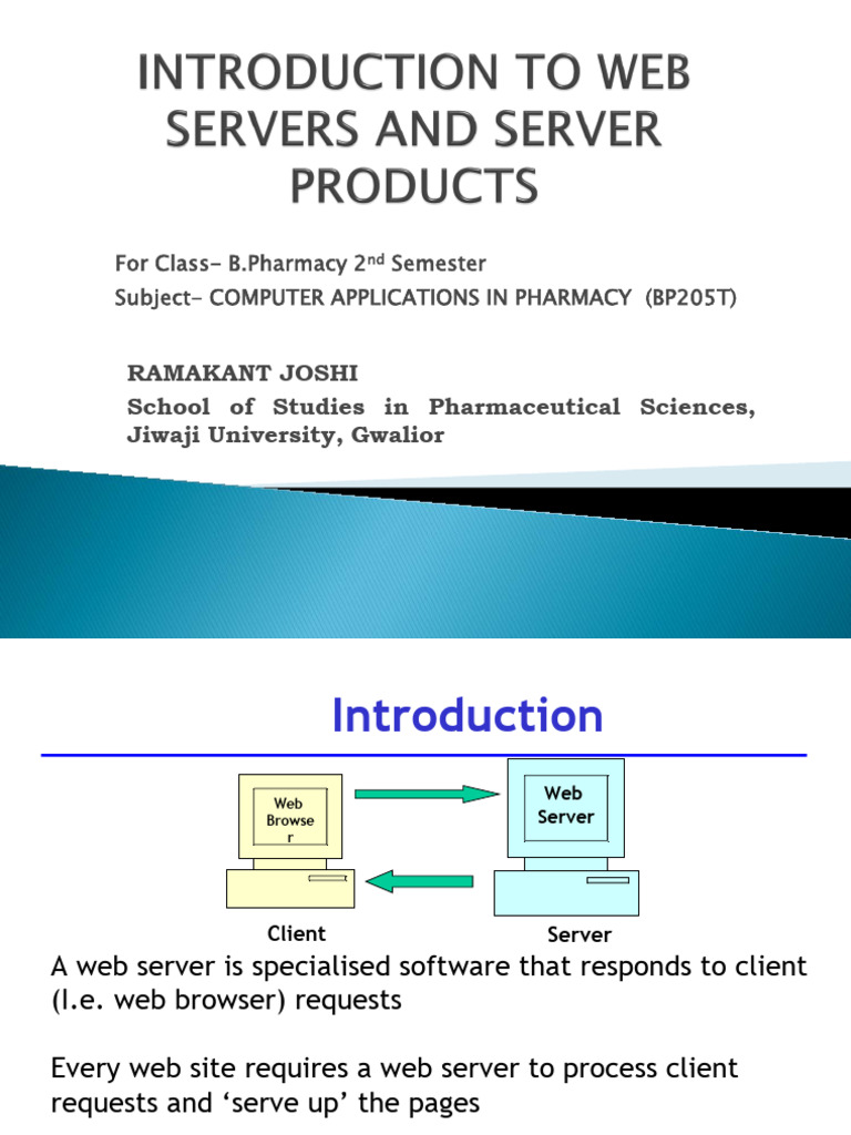 Introduction to Web Servers and Server Products | PDF