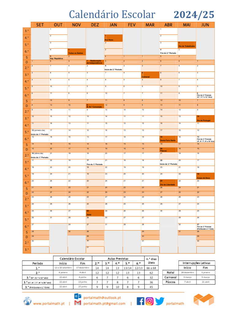 Calendario Escolar 2024 25 Mapa v2-1 | PDF