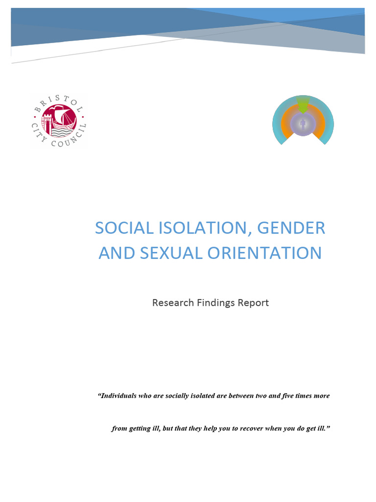 Social Isolation Gender and Sexuality - 0 | PDF | Caregiver | Loneliness