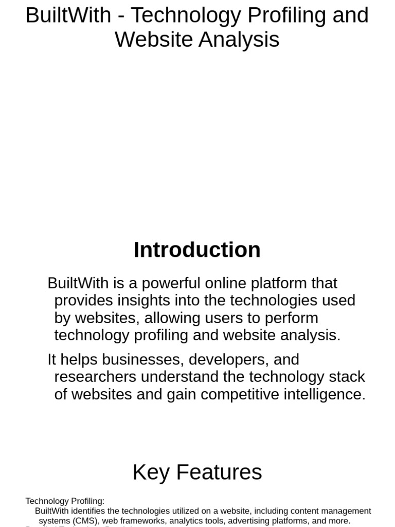 Builtwith | PDF