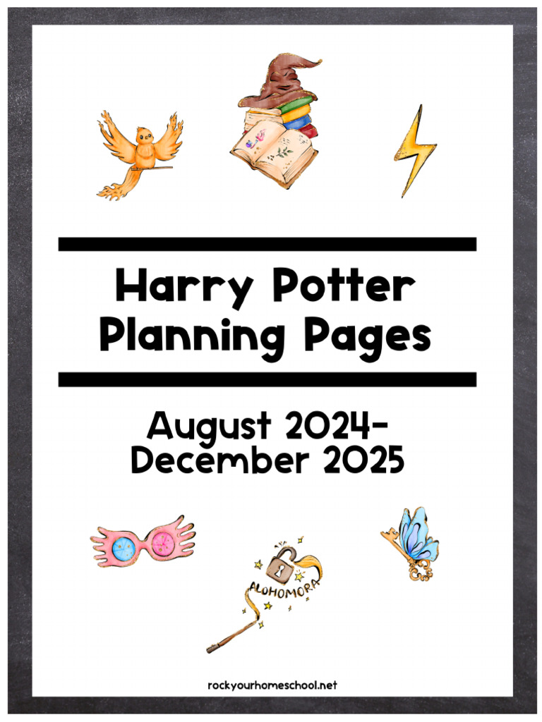 Harry+Potter+Planning+Pages+August+2024+ +december+2025 | PDF