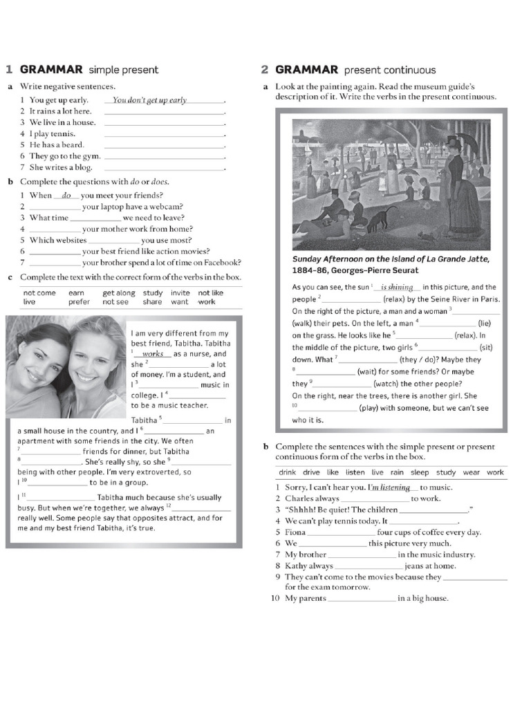 Simple Present-Present Continuous | PDF