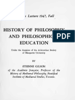 History of Philosophy and Education - Gilson