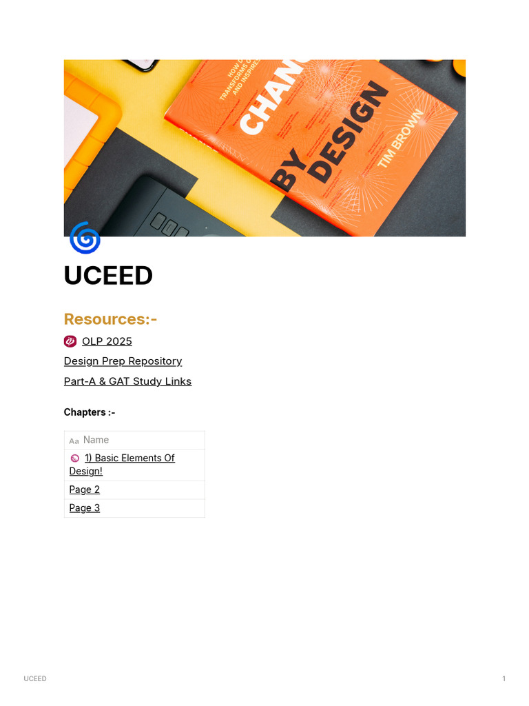 UCEED Design Preparation Resources | PDF