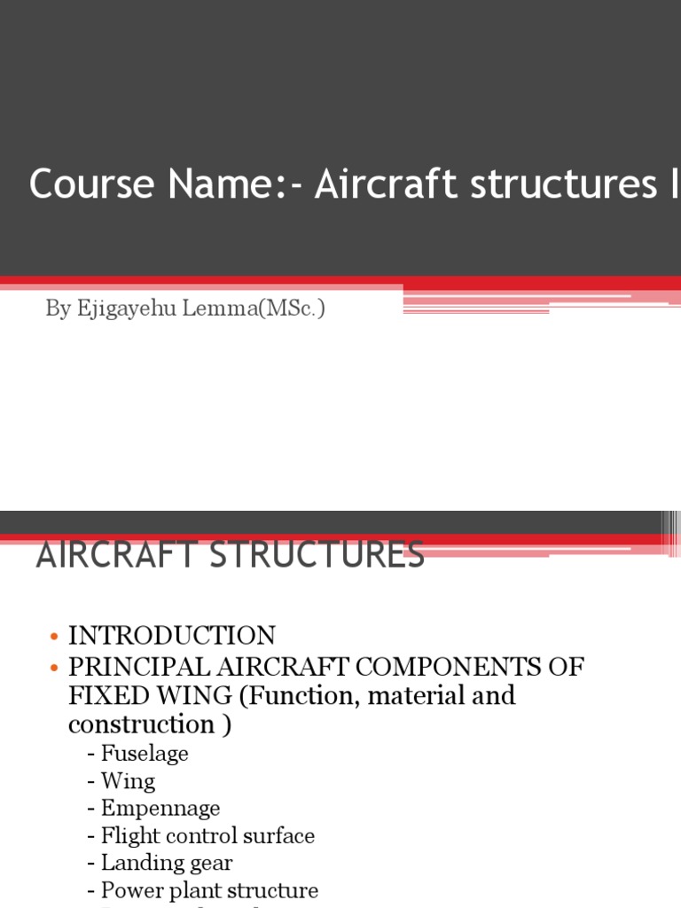 Aircraft Structures I Chapter-1 | PDF | Flap (Aeronautics) | Flight ...