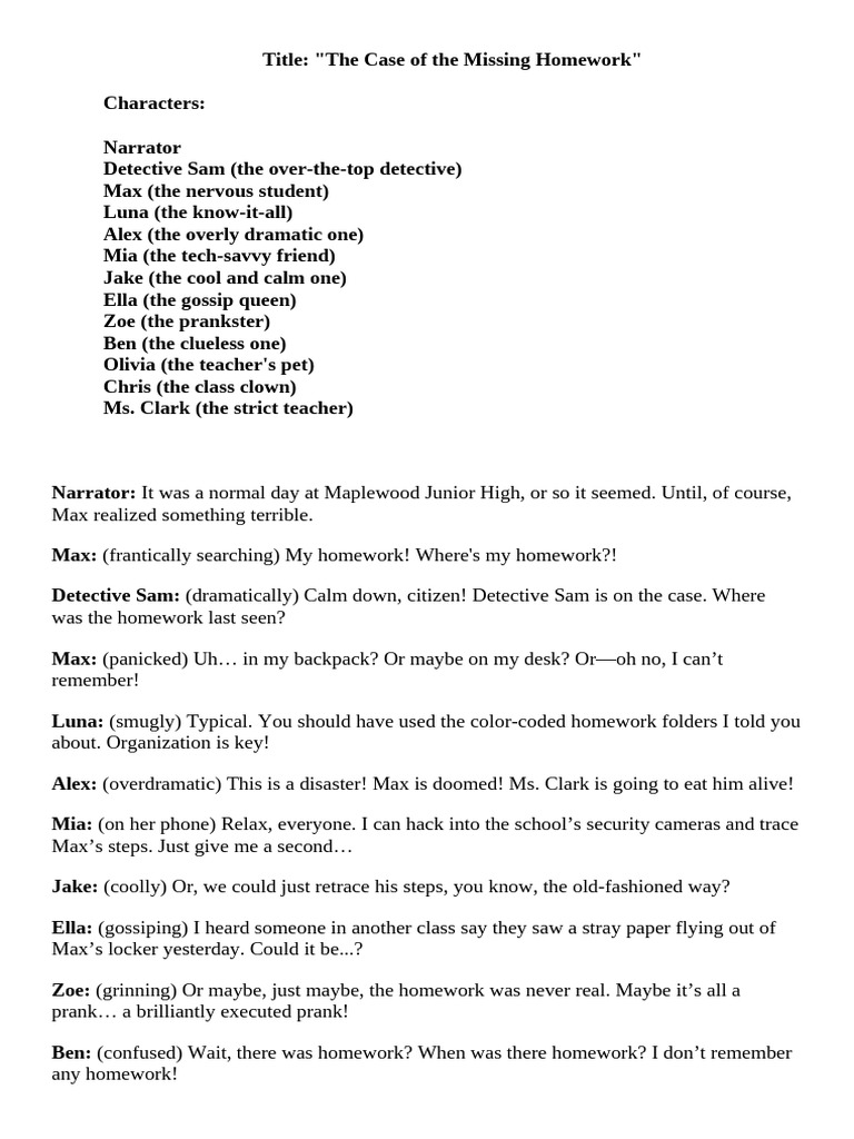 Reader s theatre pdf mystery thriller crime fiction