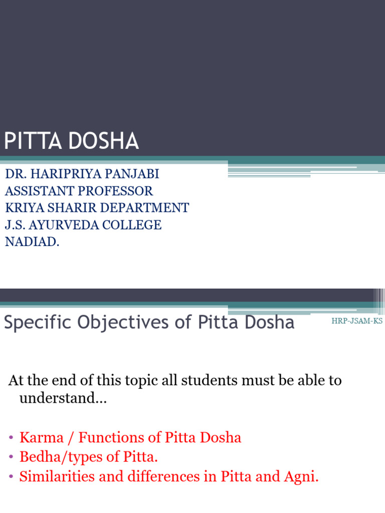 Pitta Dosha 2 | PDF