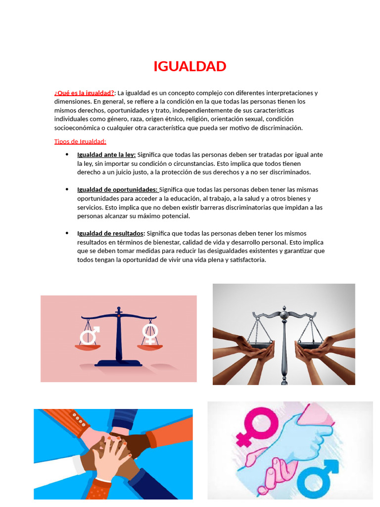 Definición y Tipos de Igualdad | PDF | Política