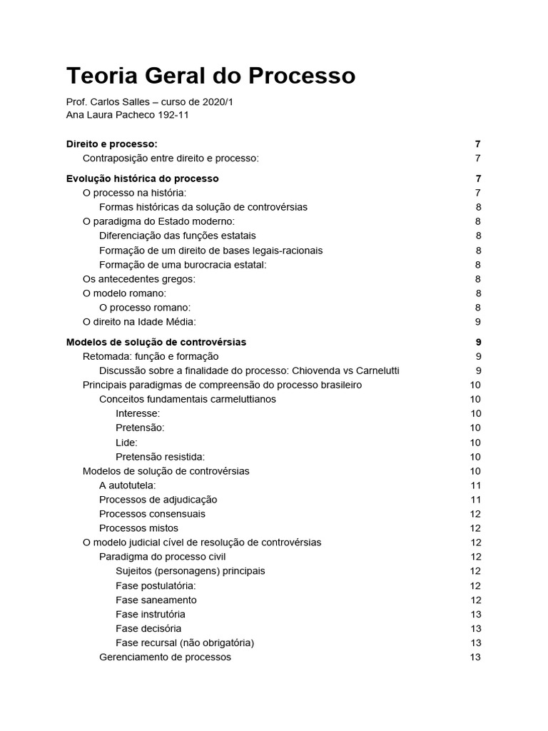 Teoria Geral Do Processo | PDF | Jurisdição | Ação judicial