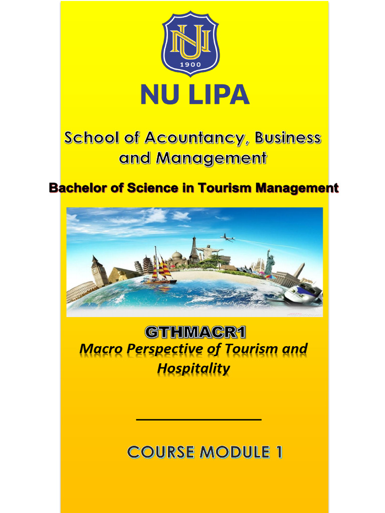 Macro Perspective in Tourism and Hospitality Module 1 PDF | PDF