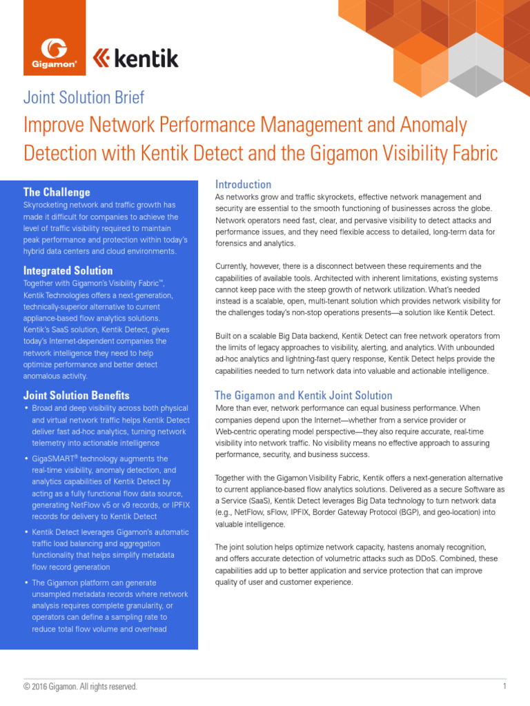 JS Kentik Gigamon NPM Anomaly Detection 3212 01c | PDF