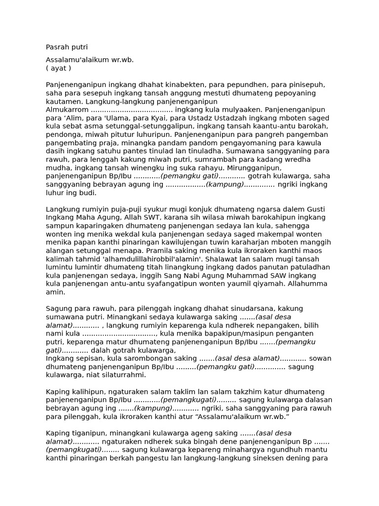 Pasrah Putri | PDF