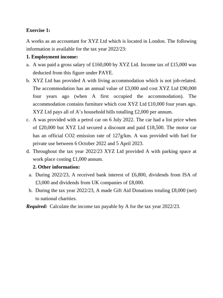 Example of Employment Income | PDF