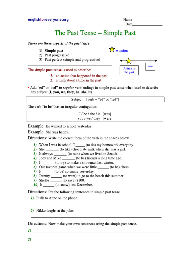Practice 1 - Simple Past | PDF