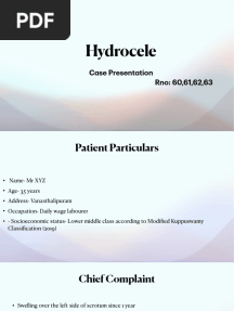 HYDROCELE Case Presentation