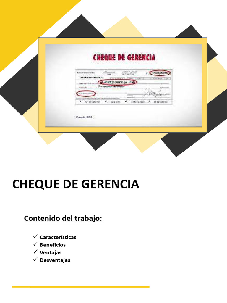 Cheque De Gerencia Pdf