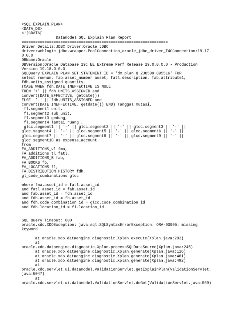 Explain Plan | PDF