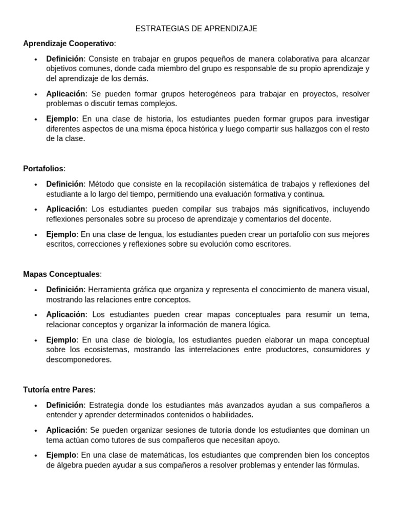 Estrategias de Aprendizaje | PDF | Aprendizaje | Memoria