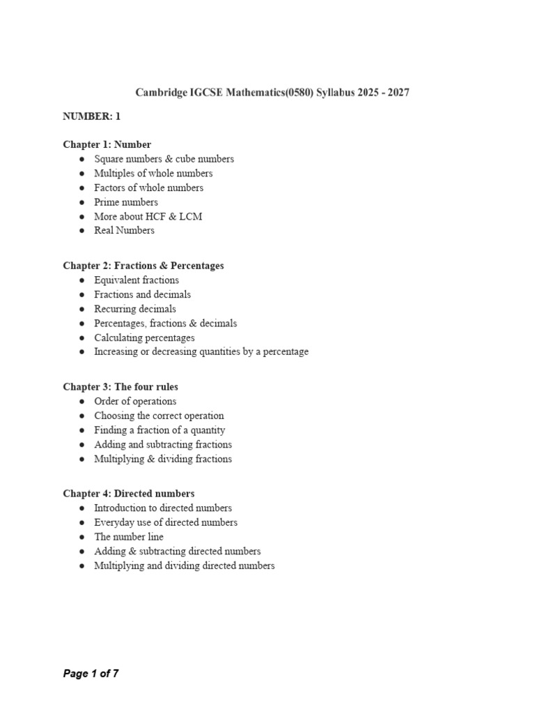 Igcse 0580 Maths Specimen