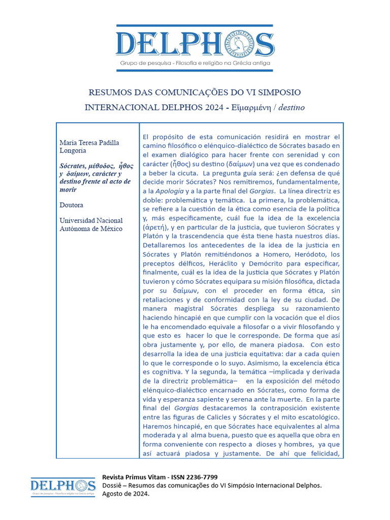Resumos Delphos 2024 | PDF