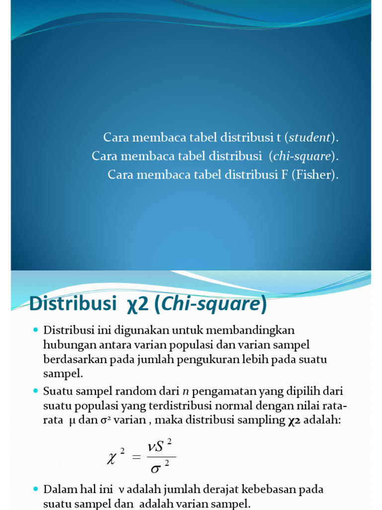 Cara Baca Tabel T Chi F Pdf