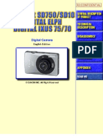 CANON PowerShot SD10, PowerShot SD750, Digital Elph, Digital Ixus 70, 75 Service Manual - NO PARTS LIST