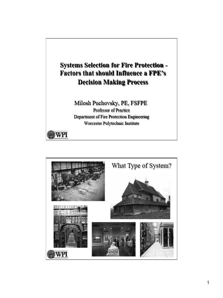 System Selection For Fire Protection | PDF