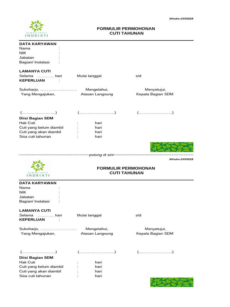 MASTER FORM TERBARU (Berlaku Juni 2018) | PDF