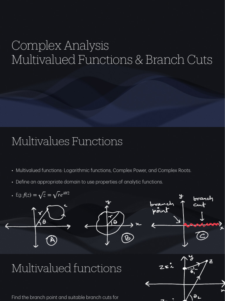 Multivalued Functions and Branch Cuts | PDF | Mathematics ...