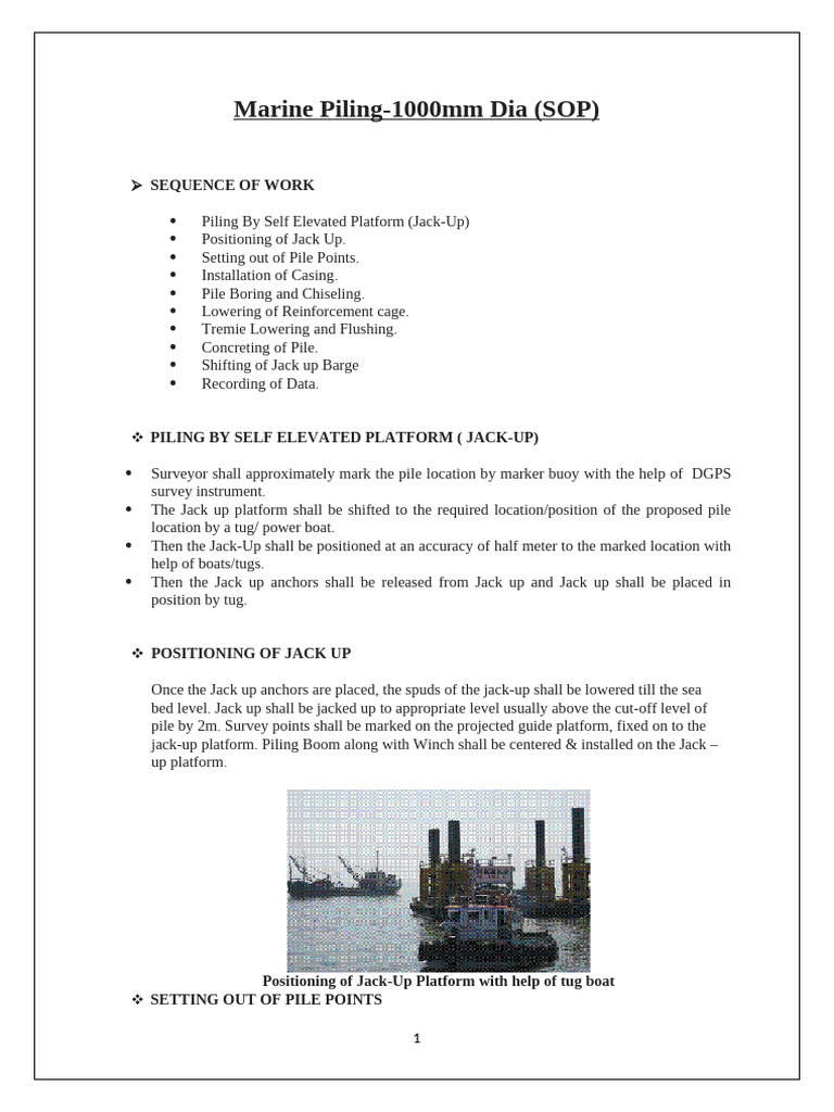 Marine Piling (SOP) | PDF