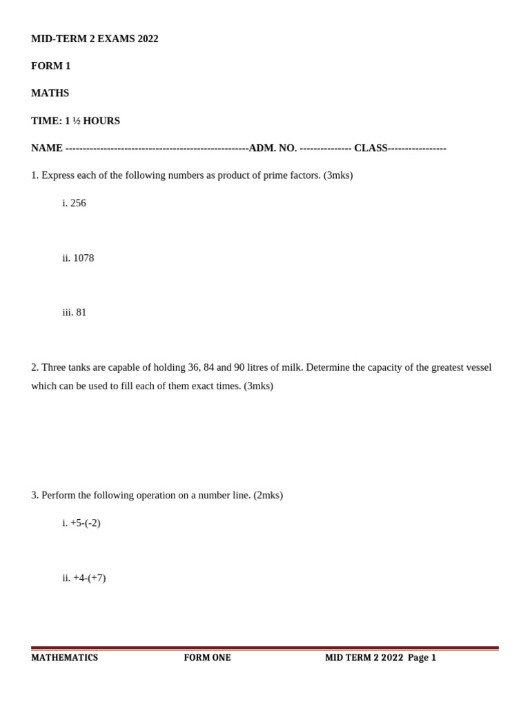 Maths F1 Q | PDF