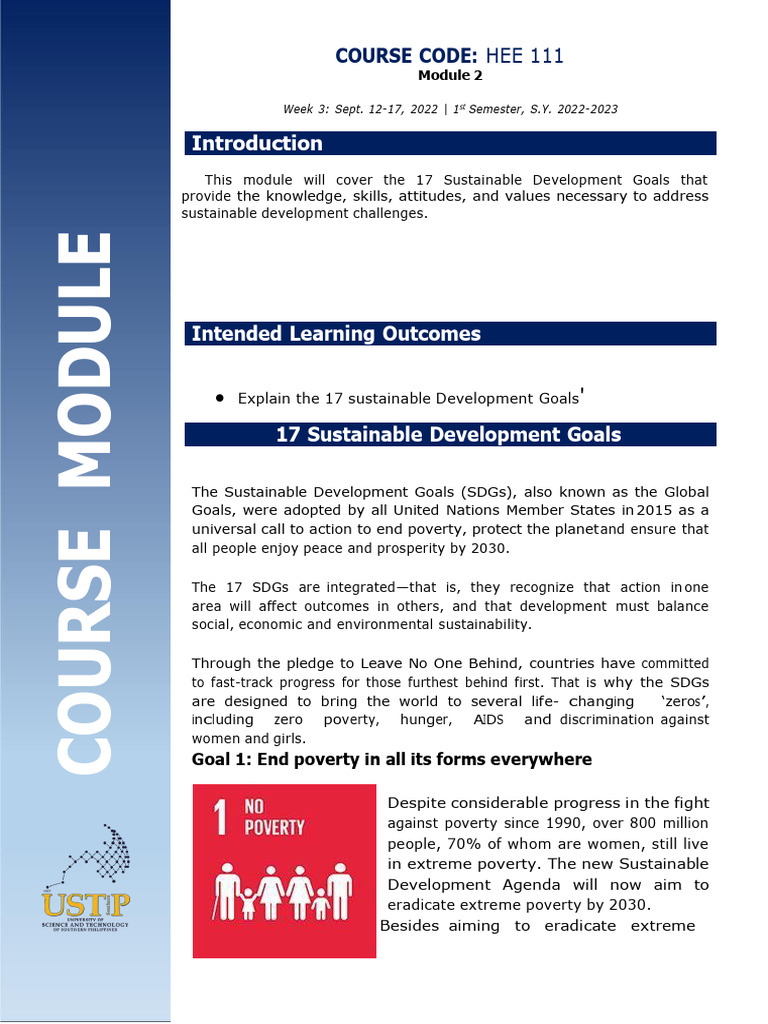 Sustainable Development Goals Overview | PDF | Climate Change ...