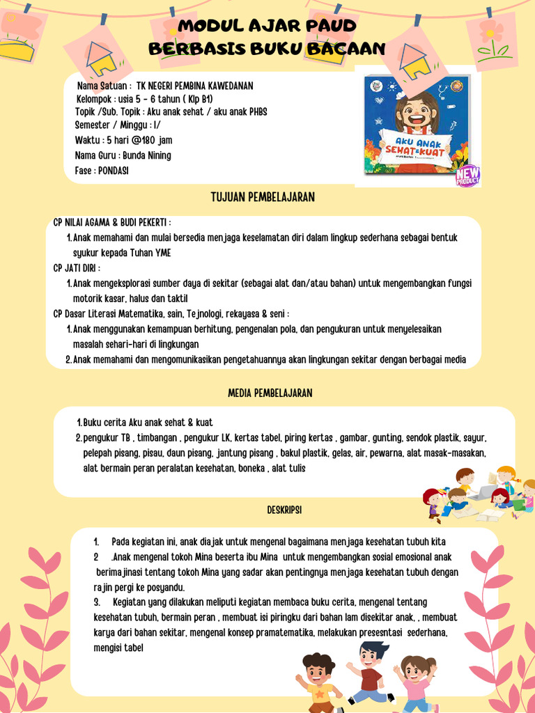 Modul Ajar Paud Berbasis Buku Bacaan 1 Pdf