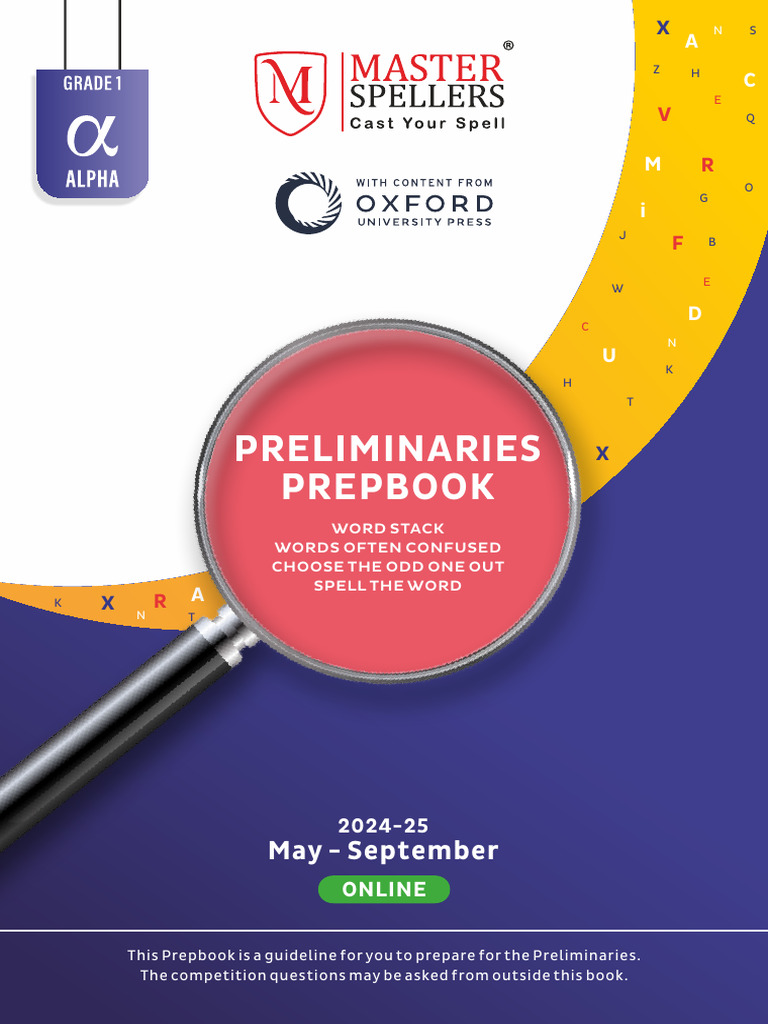 Alpha PR Master Spellers Prepbook 2024-25-1711782360 | PDF