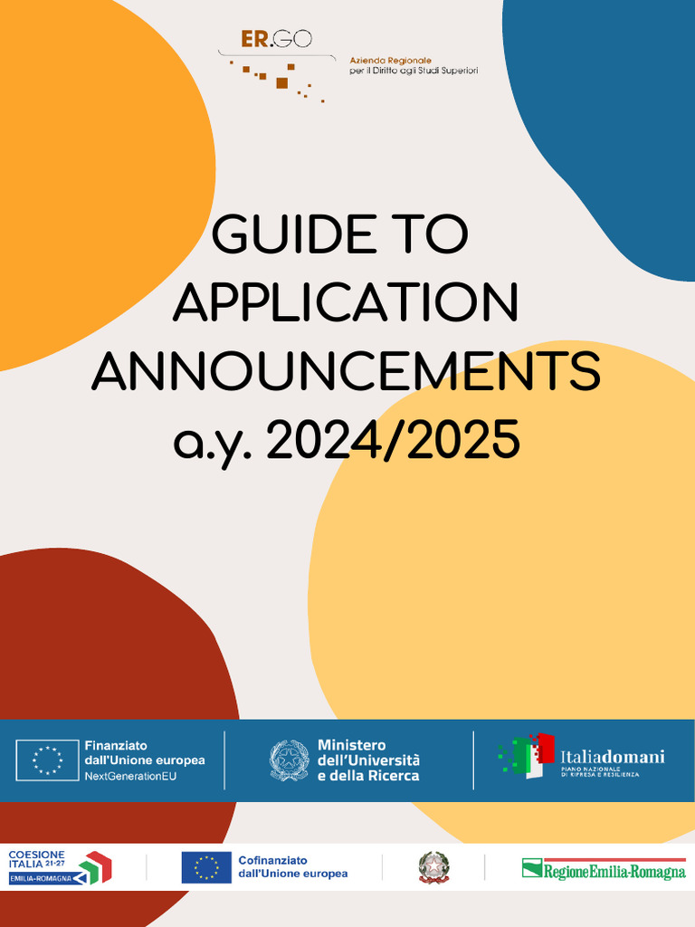 Guide To Application Announcements A.Y. 2024/2025 | PDF